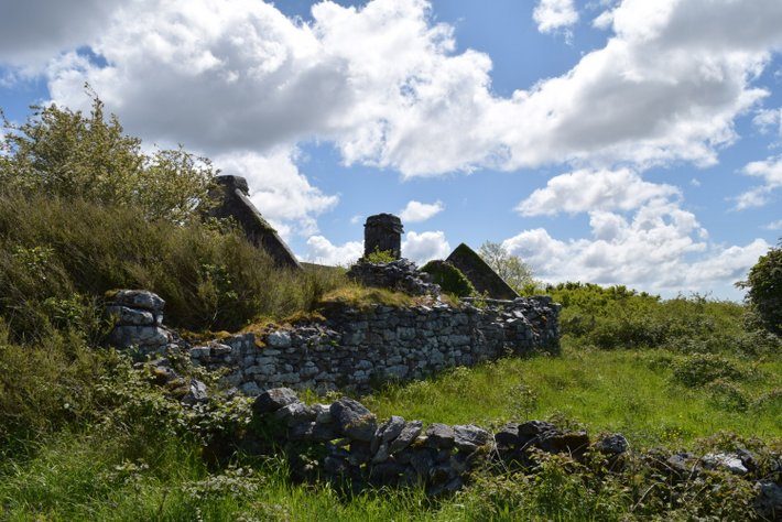 Visit Ireland and see Old ruin in The Burren