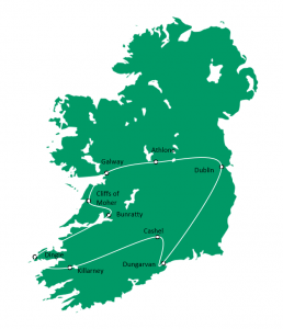 Heart of Ireland Map   Day Tour   Ancient Ireland Tourism