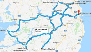 the Heartlands Day Tour Map   Ancient Ireland Tourism